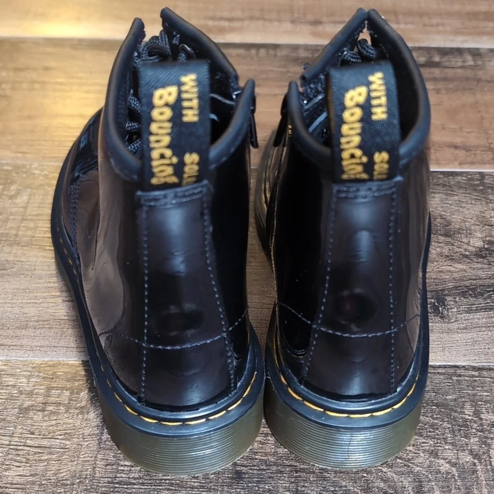 Doc Martens 1460 J Patent Leather Combat Boots Size 2 Zipper Kids